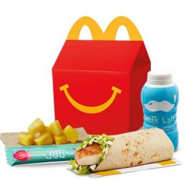 Chicken Snack Wrap Happy Meal with Grilled Chicken