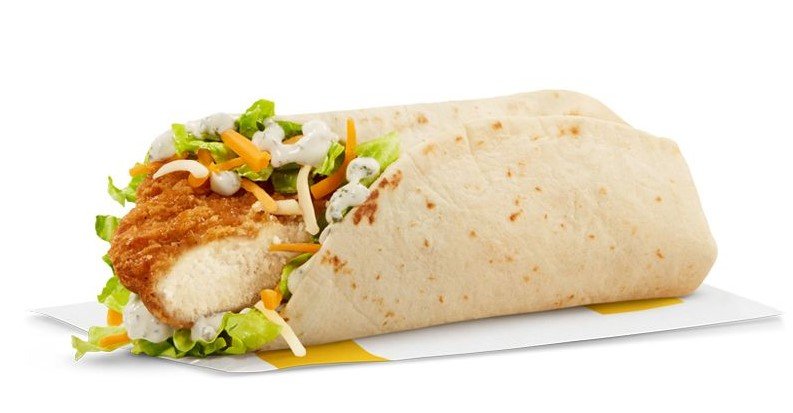 Ranch Chicken Snack Wrap with Crispy Chicken
